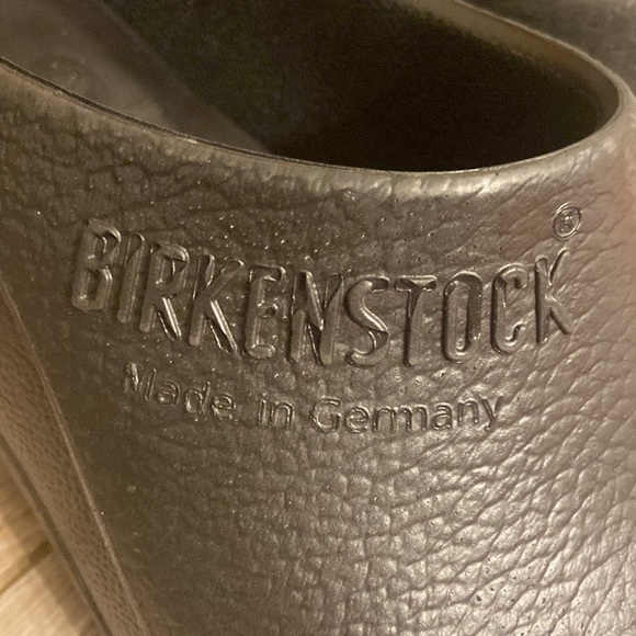 BIRKENSTOCK PROFI BIRKI POLYURETHANE BLACK CLOG SHOES WOMENS SZ 7 MENS SZ 5 - Picture 10 of 14